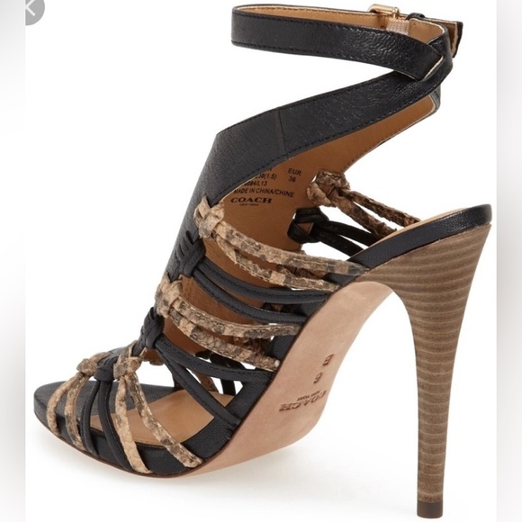 Coach Jody Vegan Leather Python Print Pumps - Picture 2 of 8